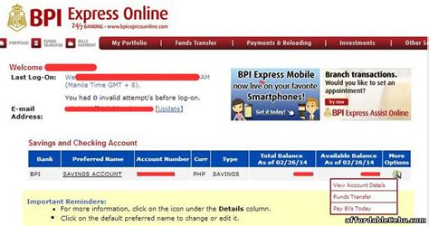 bpi express online|Account Settings .